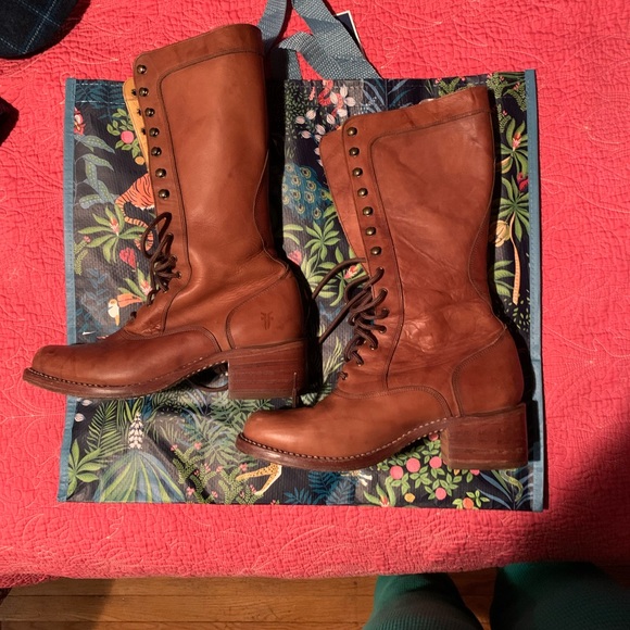 Frye Campus Lace-up Boots Size 9-1/2 Ladies - Picture 2 of 8